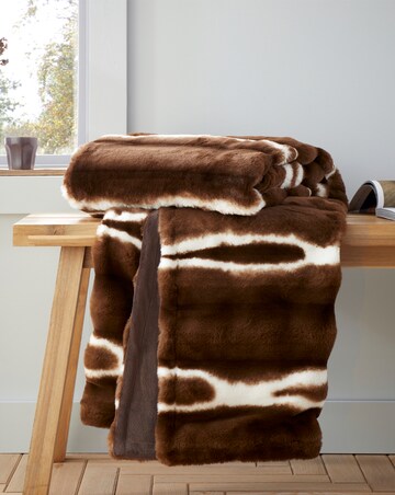Catherine Lansfield Flint Faux Fur Throw