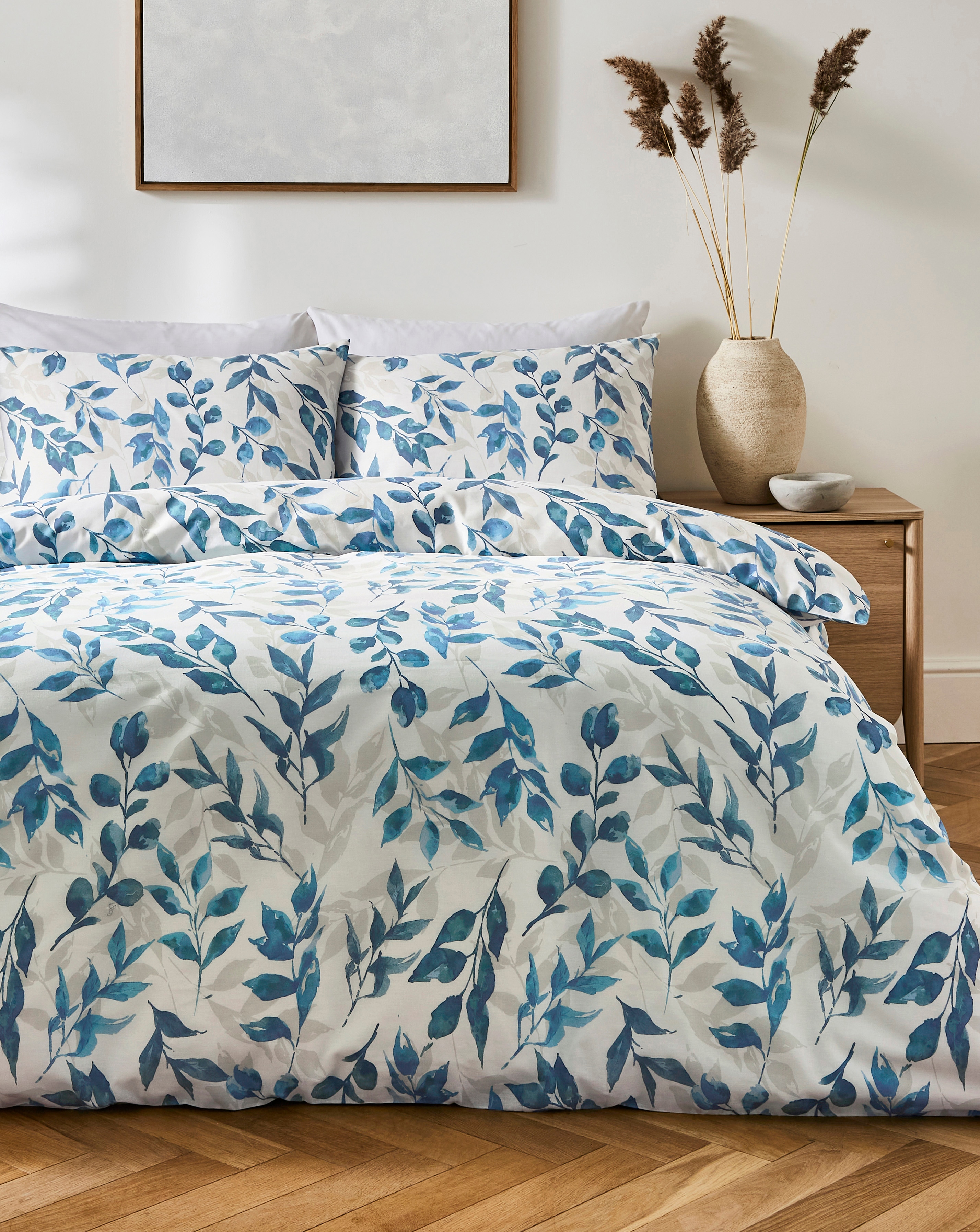 Rowan Watercolour Leaf Duvet Cover Set