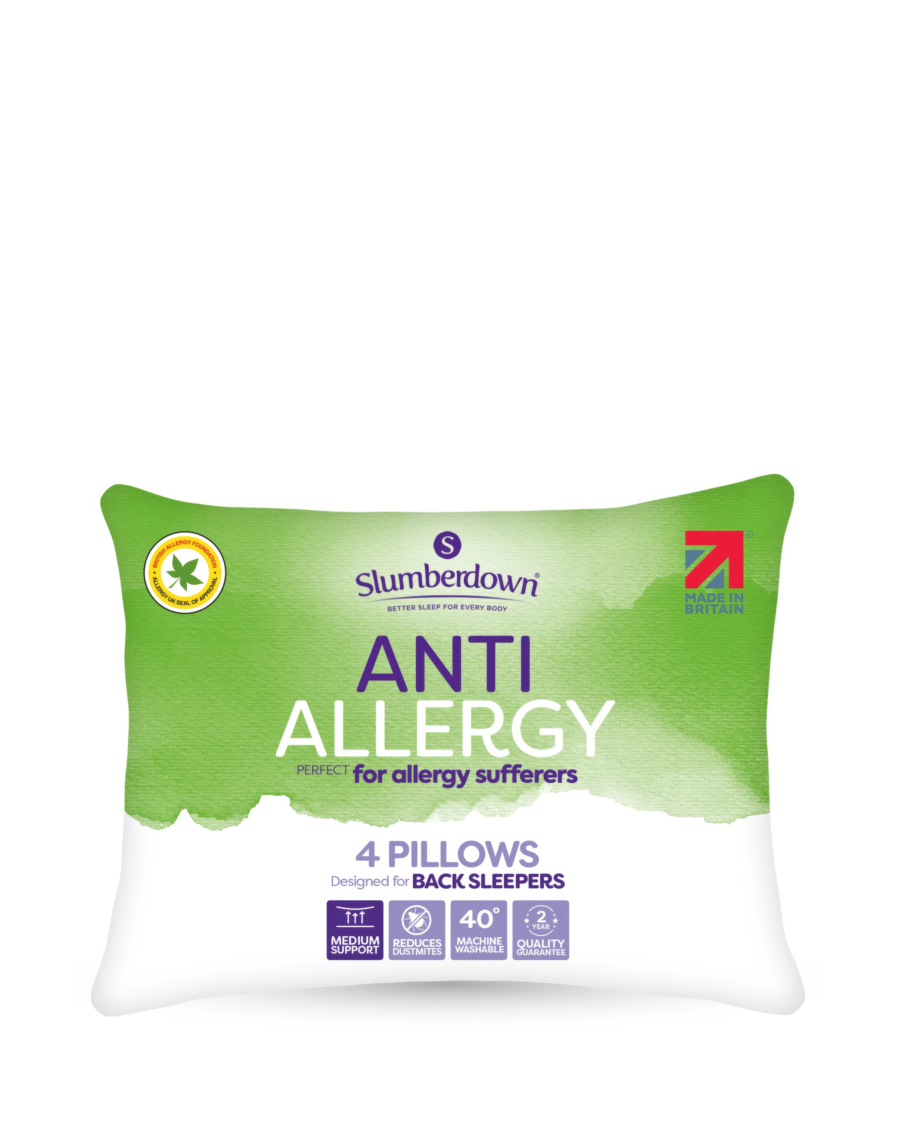 Slumberdown Anti Allergy 4 Pillows