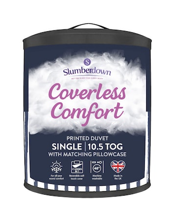 Slumberdown Coverless Comfort Printed Stripe 10.5 Tog Duvet