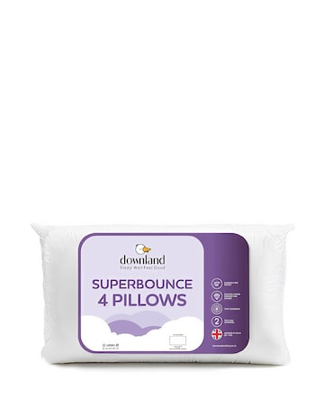 Downland Superbounce Pack of 4 Pillows