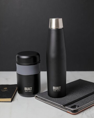 Built Bottle and Food Flask Duo Black