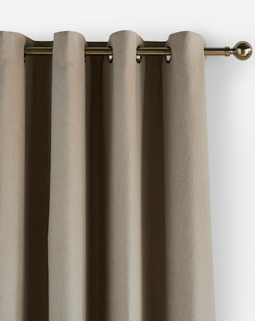 Brushed Pair of Eyelet Curtains