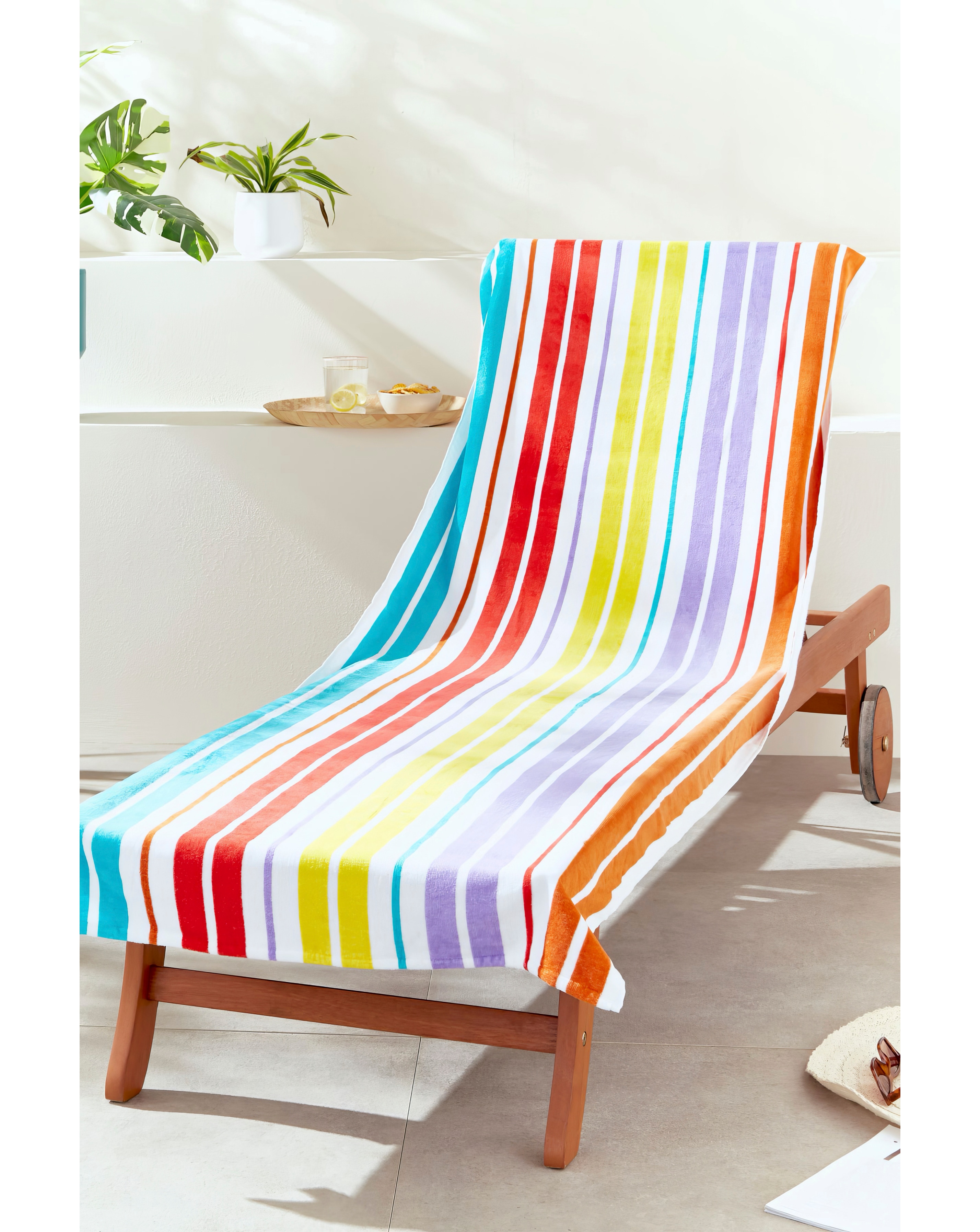 CL Rainbow Lounger Towel