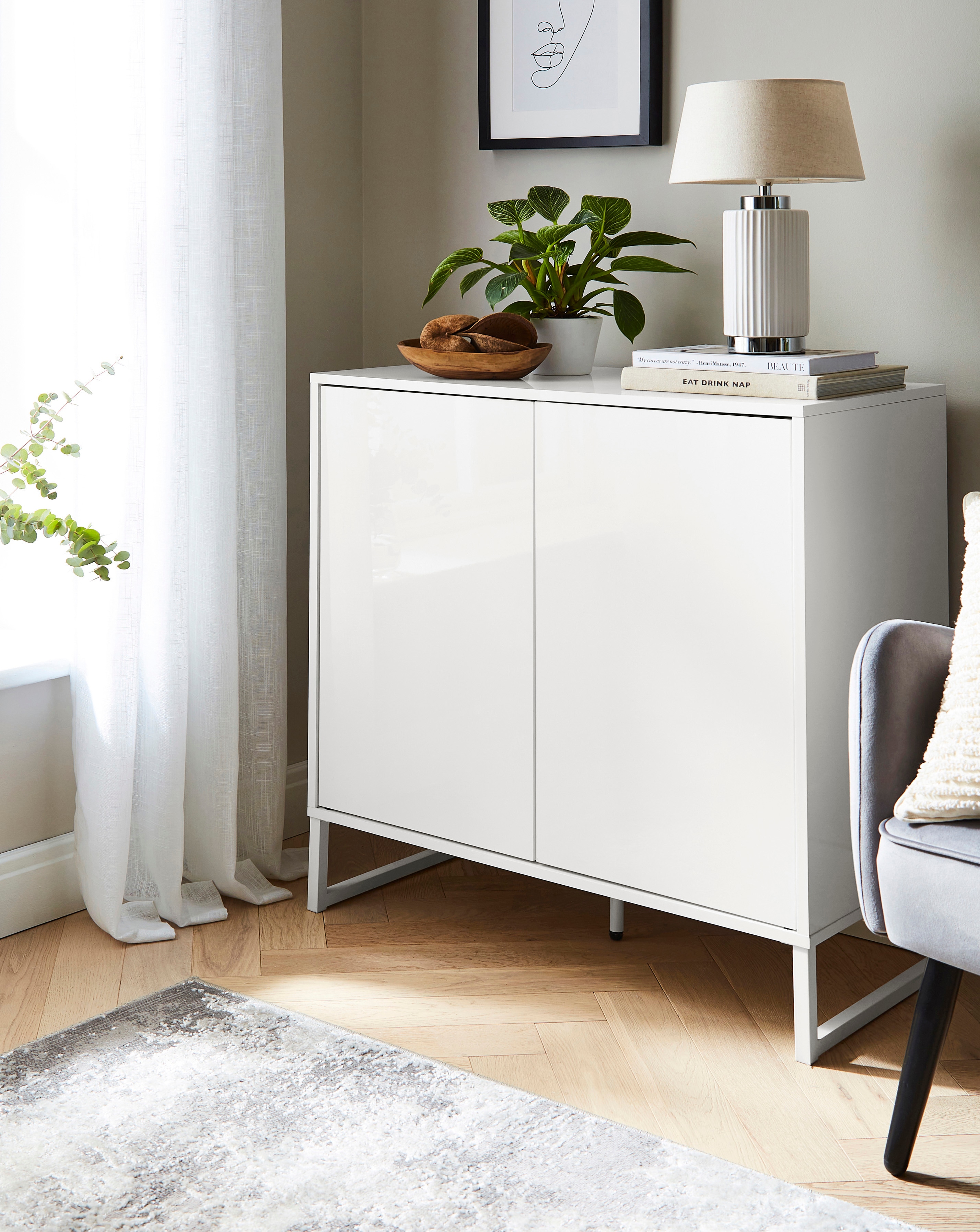 Bede High Gloss Small Sideboard