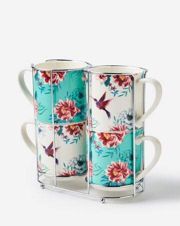 Birds Set of 4 Stacking Mugs